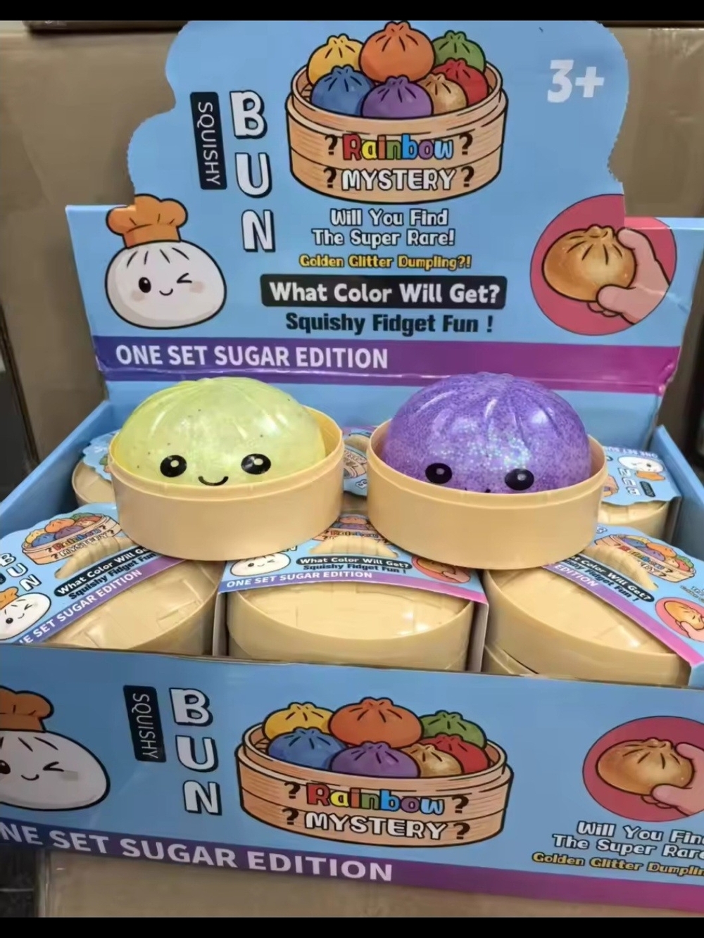 Squishy Bun Toy - Glitter Dumplings - One Bun Sugar Edition